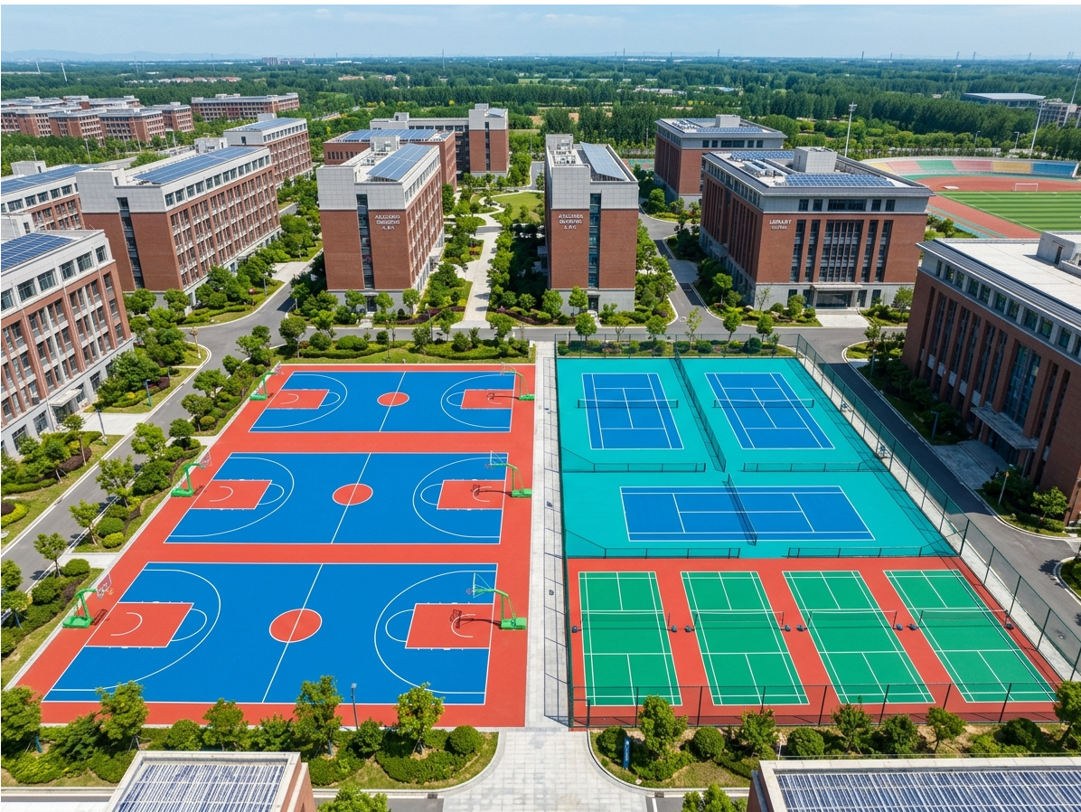 淮北市硅PU球场透气型塑胶跑道 - 价格